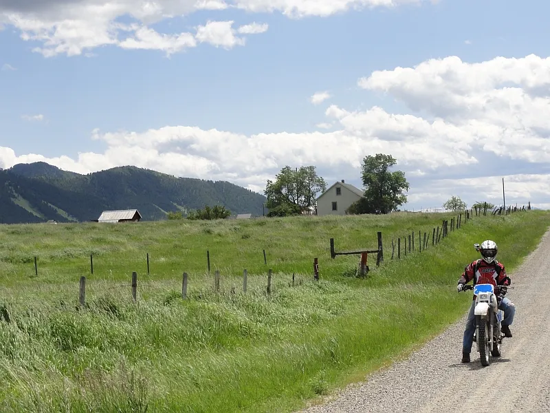 Motorcycle riding in Montana