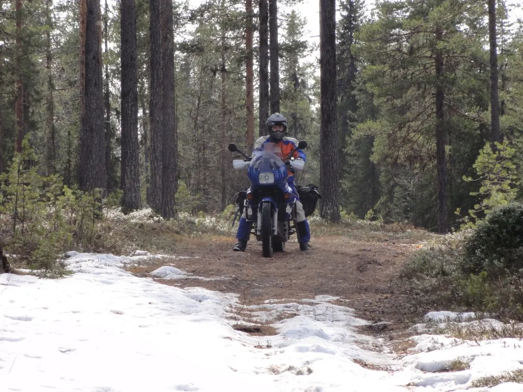 Johan on the transalp