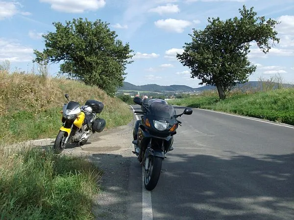 Motorcycles on the road