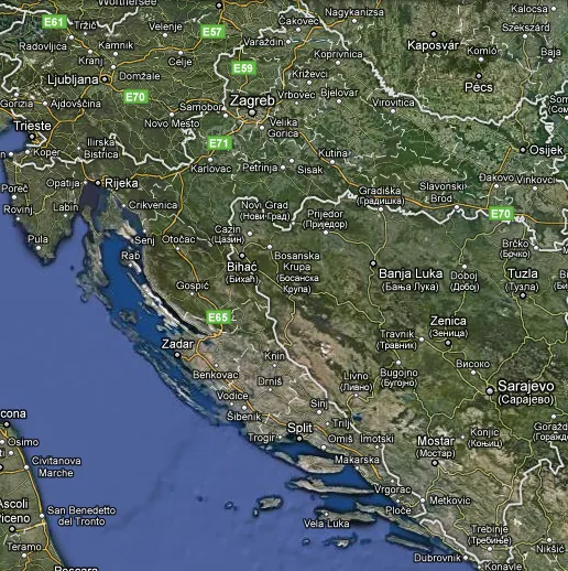 croatia map