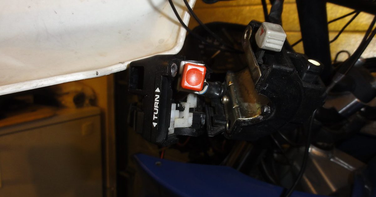 Replacing cranky high low beam switch on the Transalp